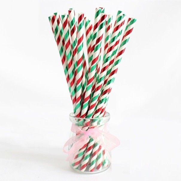 Papieren rietjes 25 stuks 2