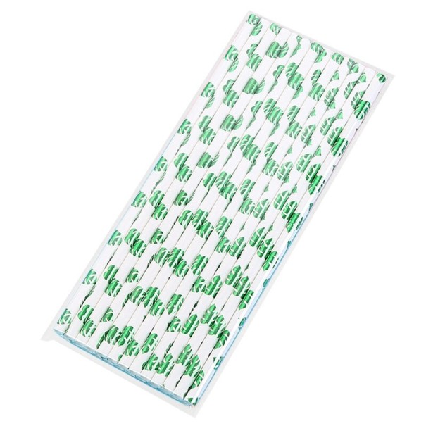 Papieren rietjes met patroon 25 stuks C74 2