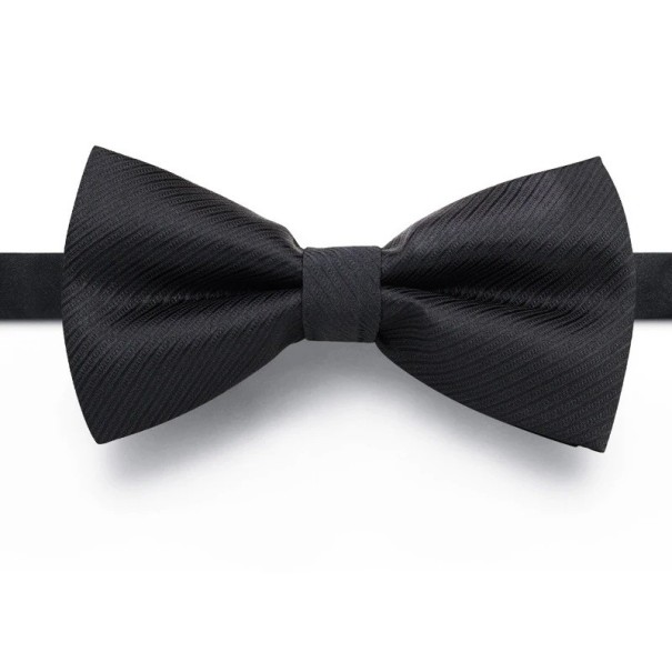 Papillon da uomo nero Elegante accessorio formale Stile classico Taglia regolabile Ideale per abito e smoking Matrimoni e eventi sociali 1