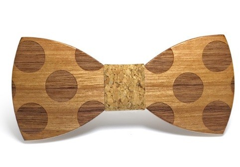 Papillon di legno con pois J646 6