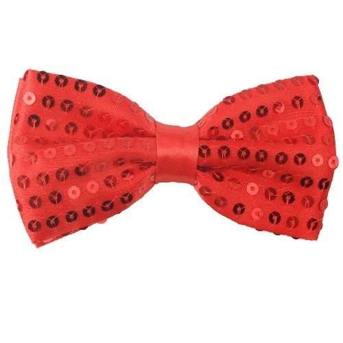 Papion cu paiete Accesoriu elegant pentru bărbați Papion elegant și strălucitor Lungime reglabilă Mărime universală Ideal pentru evenimente formale și festive roșu
