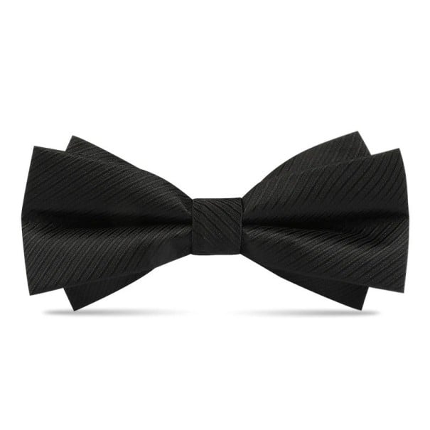 Papion dublu bărbați negru cu model Accesoriu elegant Stil formal Material de calitate Mărime reglabilă Pentru nunți, baluri, petreceri, Costum 1
