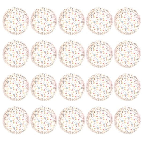 Papirforme til muffins 100 stk Non-stick papir slipper ikke fedt Højde 3,2 cm Diameter bund 5 cm og øverste kant 6,8 cm 7