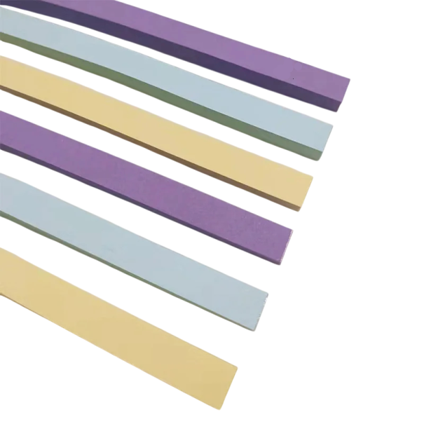 Papírové proužky na origami 540 ks 21,8 × 1 cm oboustranný barevný papír fialová modrá žlutá pro DIY tvoření dekorace 1