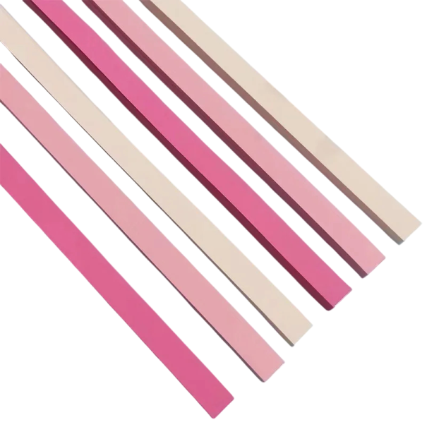 Papírové proužky na origami 540 ks 21,8 × 1 cm oboustranný barevný papír růžová světle růžová krémová DIY tvoření dekorace 1