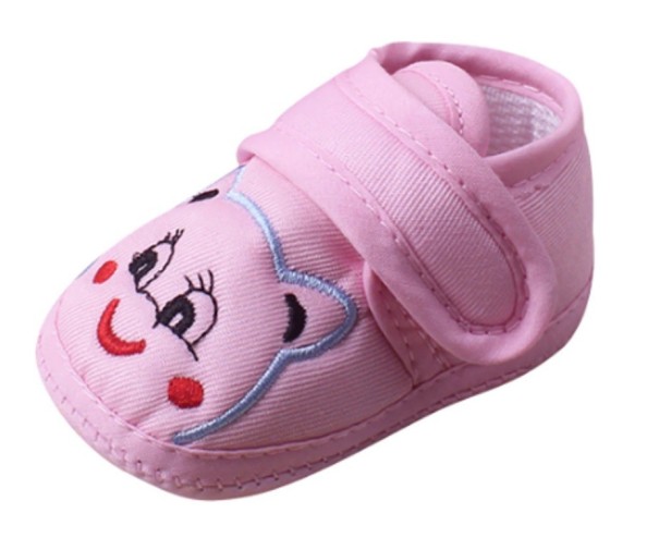 Papuci de bumbac pentru copii cu pisică roz 12-18 luni
