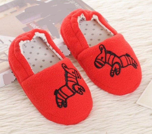 Papuci pentru copii cu zebră roșu 21