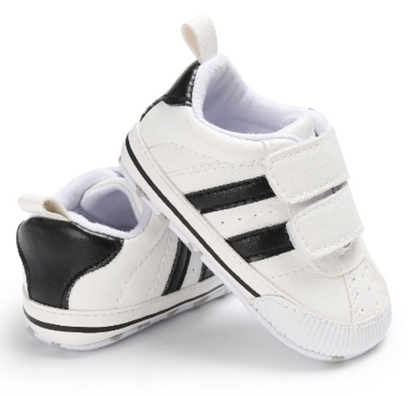 Papuci velcro pentru copii negru 6-12 luni
