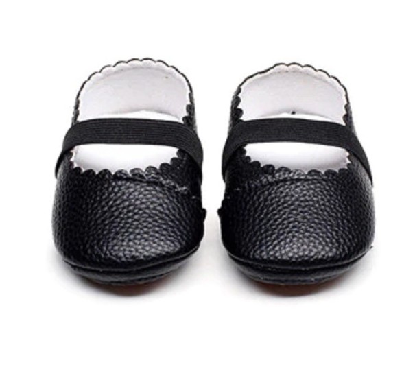 Papucii fetei Layla negru 12-18 luni