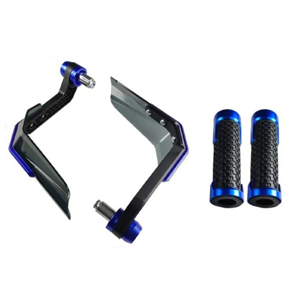 Paracolpi manubrio universale per motocicli, scooter e biciclette elettriche, protezione per leve freno, rinforzo in alluminio blu