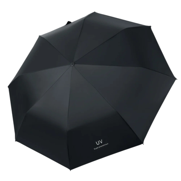 Parapluie de voyage pliable résistant au vent Parapluie compact léger avec protection UV pour voiture pour hommes et femmes en déplacement noir