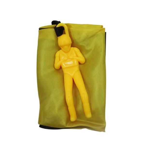 Parašutista s padákom žltá