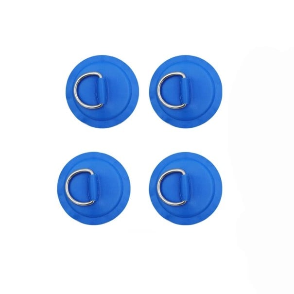 Parche de PVC con anillo en D de acero inoxidable para la cubierta de surfboard, dinghy, accesorios de barco para fijar equipo de deportes azul