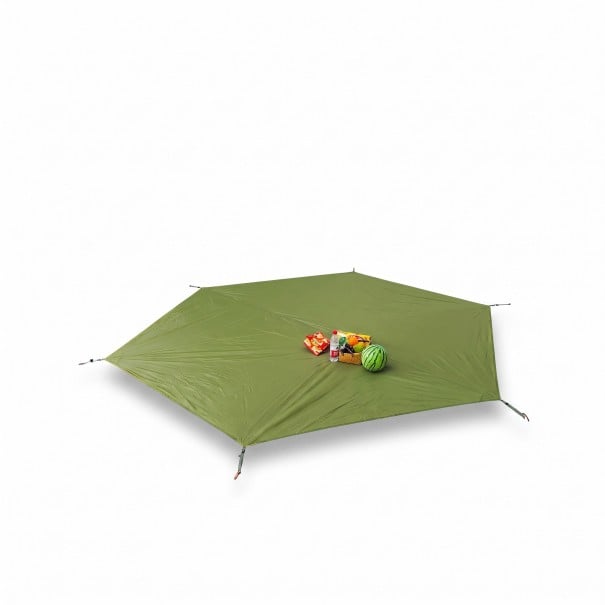 Pardoseală de camping în formă de opt, pânză pentru cort 3,8 x 3,8 m Oxford 210D, impermeabilitate 5000 mm, verde militar, pentru picnic și sub hamac 1