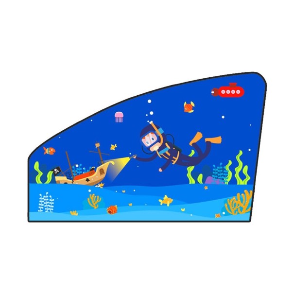 Pare-soleil pour enfant pour voiture L15 bleu 2