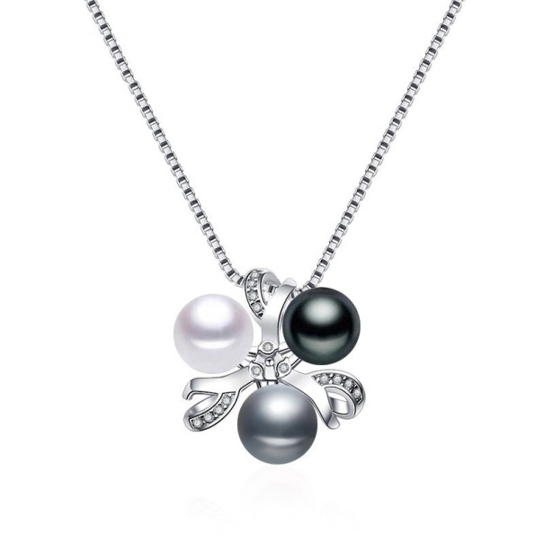 Pärlhalsband för kvinnor D536 4