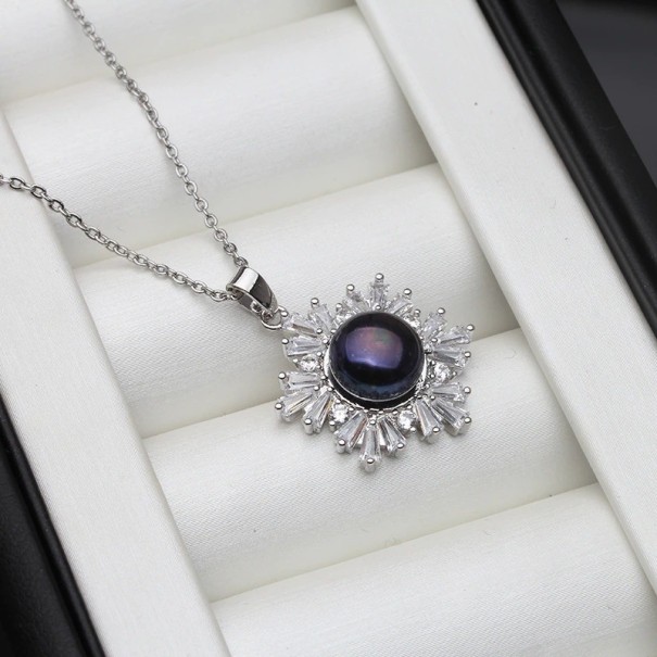 Pärlhalsband för kvinnor D739 5