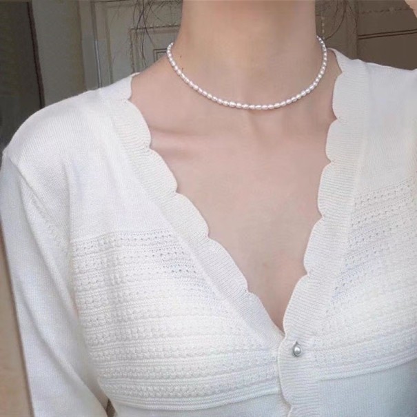 Pärlhalsband för kvinnor M98 33 cm