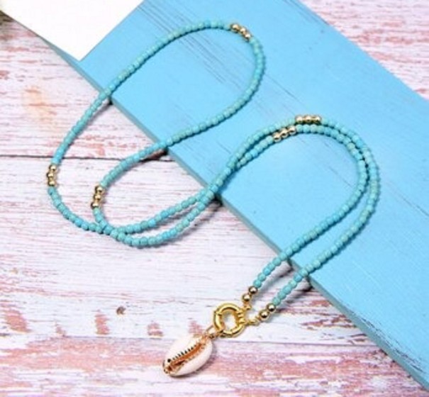 Pärlhalsband för kvinnor med skal 10