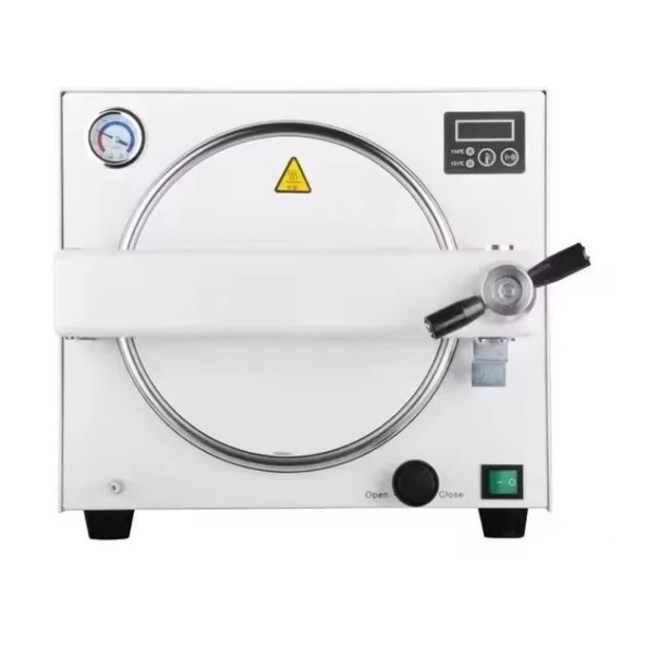 Parní autokláv pro dentální a kosmetické nástroje 18 l, nerezová komora, příkon 900 W, 121 °C/25 min nebo 134 °C/6 min, bílý 1