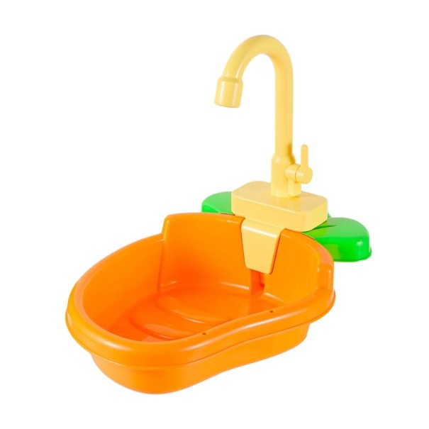 Parrot Bath Bird Shower Battery Operated 34 x 23 x 27 cm orange
