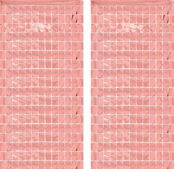 Párty záves 2 ks staroružová