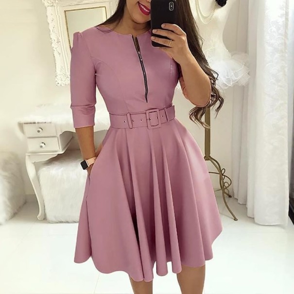 Partykleid mit Reißverschluss A2779 rosa L