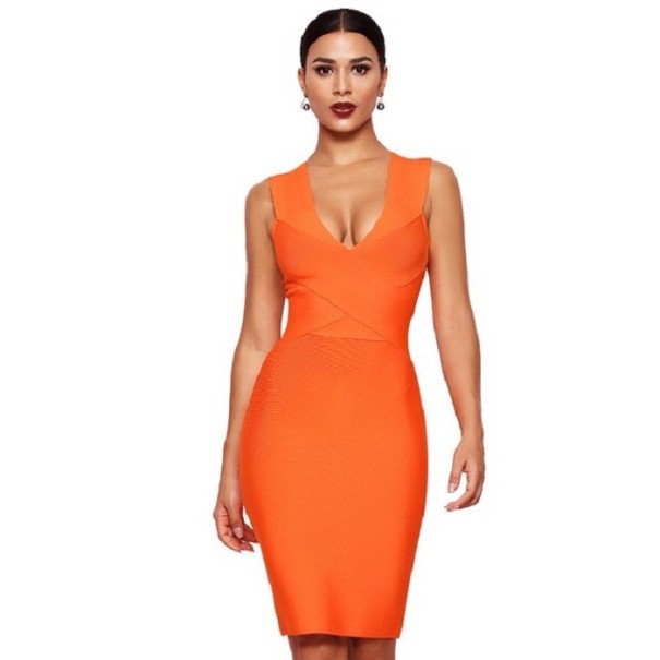 Partykleid Perle orange L