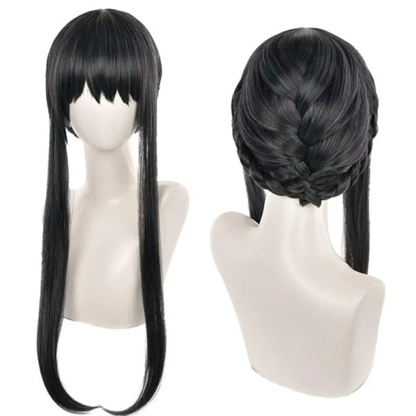 Paruca anime cosplay costum inspirat de Spy x Family realizată din sintetice cu diverse coafuri pentru stilizarea personajelor și acțiuni 3