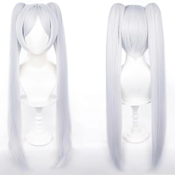 Paruka anime cosplay inspirată de Frieren Beyond Journey’s End realizată din material sintetic cu diferite coafuri pentru stilizarea personajelor 3