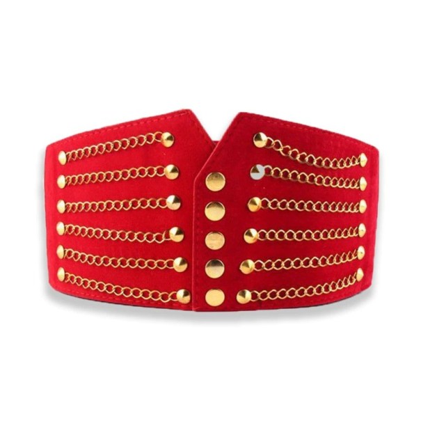 Pas gorsetowy damski L63 czerwony