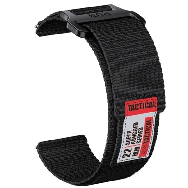 Pasek do zegarka 22 mm dla Garmin S40 Vivomove HR Vivoactive 3 Venu Venu SQ Forerunner 55 245 645 Music Move 3 Move Luxe Nylonowy czarny