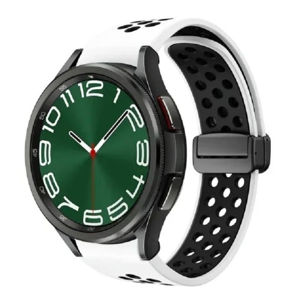 Pasek do zegarka Samsung Galaxy Watch 6 40 mm Silikonowy pasek do zegarka czarno-biały
