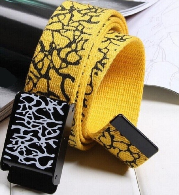 Pasek z tkaniny L335 żółty