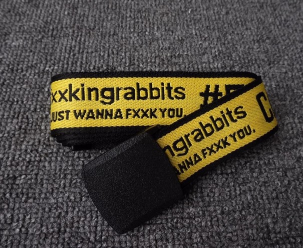 Pasek z tkaniny L368 żółty