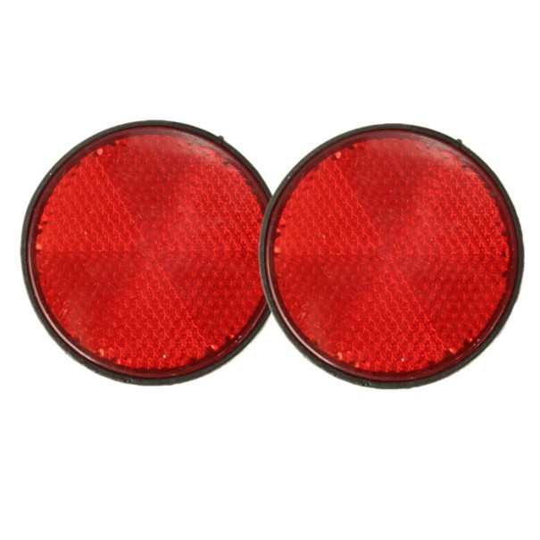 Påskruvad motorcykelreflektor 2 st röd