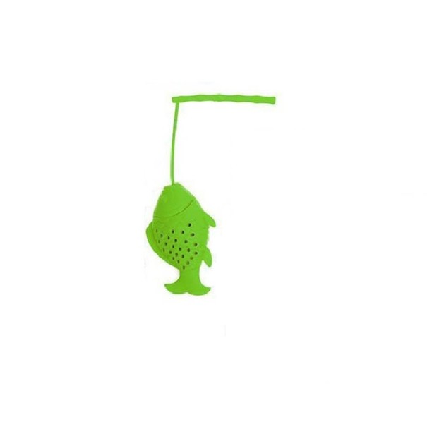 Passoire à thé en silicone poisson vert