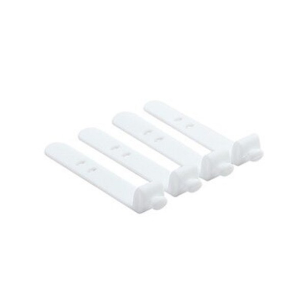 Pasta de fecho para cabos 4 unid branco