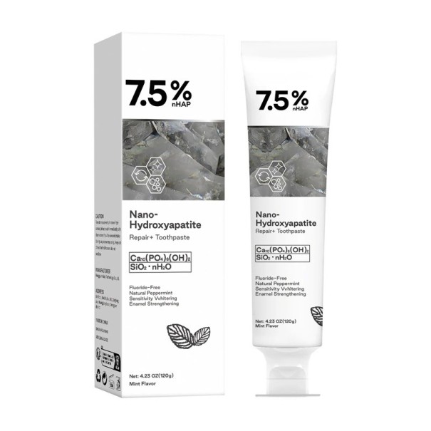 Pasta dentífrica de nano hidroxiapatite 120 g Removedor de manchas de café e chá Prevenção de cáries Respiração fresca Cuidados dentários e higiene oral 1