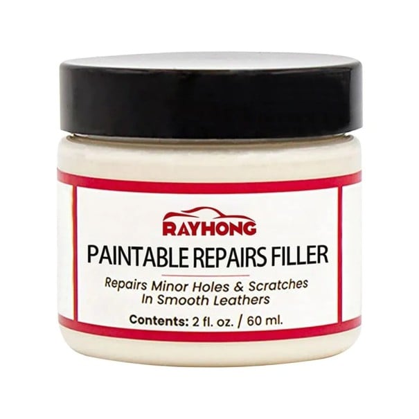 Pasta para preenchimento de pele 60 ml Reparação de bancos de carro Sapatos Carteiras Preenchimento de fissuras buracos riscos Restauração de pele 1