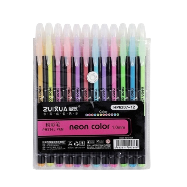Pastel gelpen 12 stuks 1