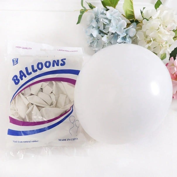 Pastellballons 30 Stk weiß L