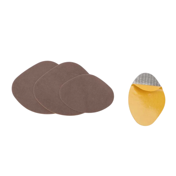 Patches autocollants pour réparation de chaussures 2 paires 7x5 cm et 7,5x8 cm Cuir microfibre Patches autocollants pour talons et pointes Réparation de chaussures sans couture marron