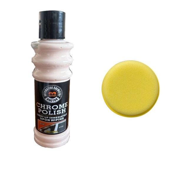 Pâte à polir pour chrome, plastiques et carrosserie de voiture 150 ml Pâte à polir pour voiture Petites réparations de pièces peintes Nettoyage 1