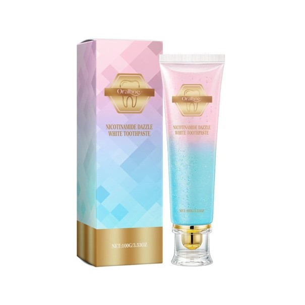 Pâte dentifrice blanchissante au niacinamide 100 g Élimination des taches et du tartre Rafraîchissement de l'haleine Prévention des odeurs buccales et réduction de la plaque 1