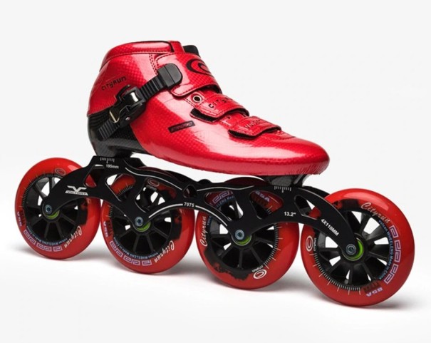 Patines de velocidad rojo 41