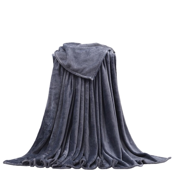 Pătură caldă de flanel 150 x 200 cm gri inchis