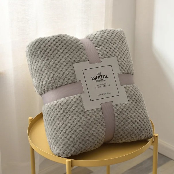 Pătură groasă din fleece pentru bebeluși 100x150 cm Pătură izolată colorată Pătură termică pentru cărucior și pătuț Pentru nou-născuți gri
