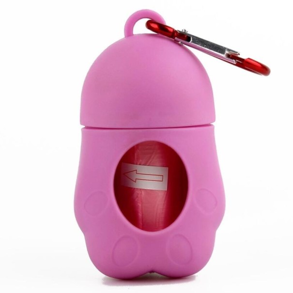 Paw-shaped Dog Waste Bag Holder pink
