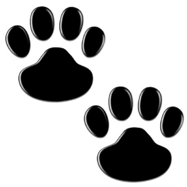 Paws bil klistermärke silver